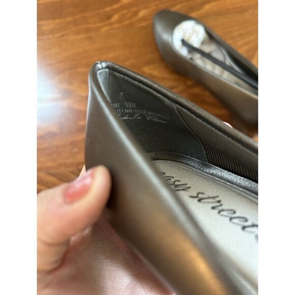 Easy Street 9.5 M Fabulous Round Toe Pumps Pewter Gray Closed toe Heels NEW - Picture 6 of 6